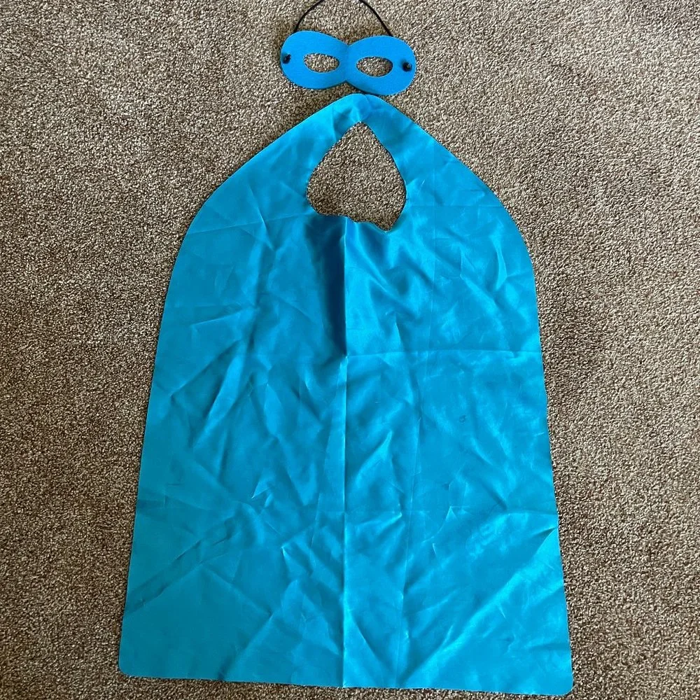 Blue cape and mask
